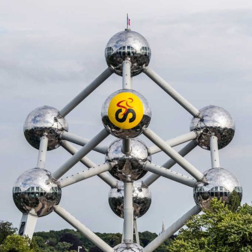 Brussels Grand Départ Begin van het atomium