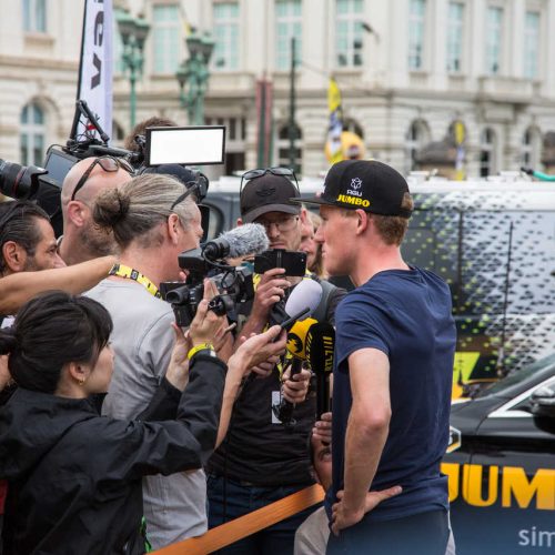 Brussels Grand Départ interview of the cyclists