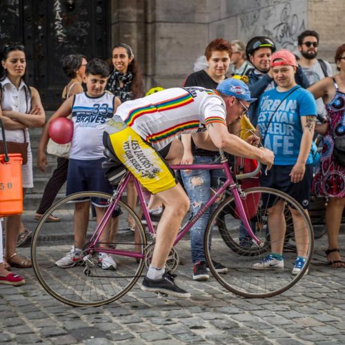 Brussels Grand Départ cyclist
