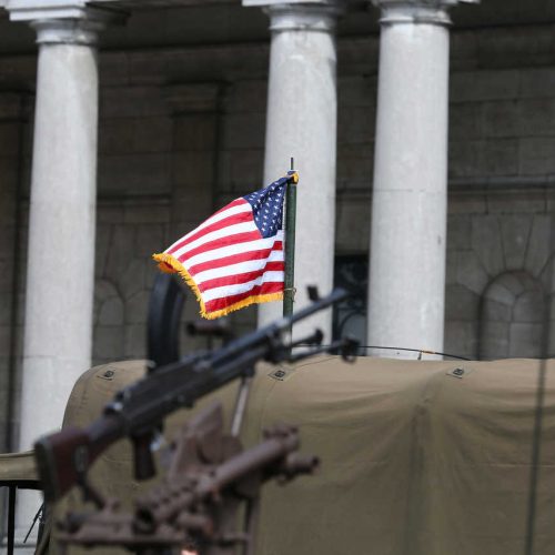 Brussels liberation day Amerikaanse vlag