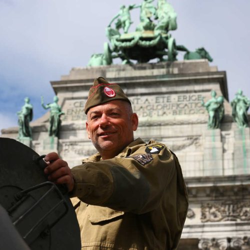 Brussels liberation day militair