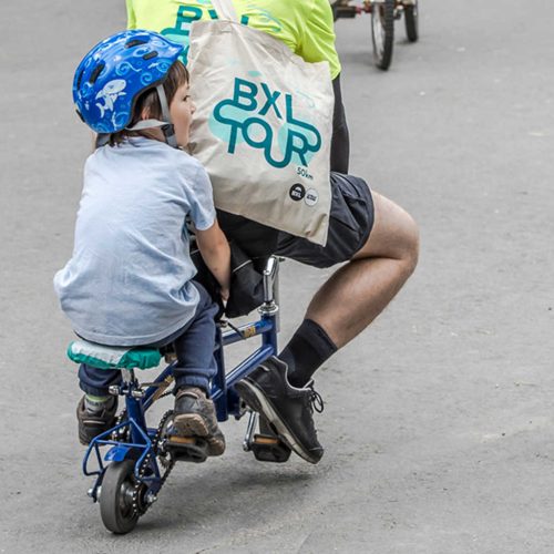 BXL Tour father and child on a bike