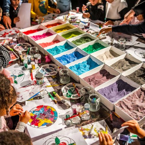 Les feux de Laeken peinture pour enfants