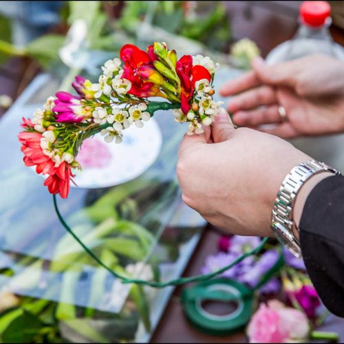 I shop on first sundays bloemenketting