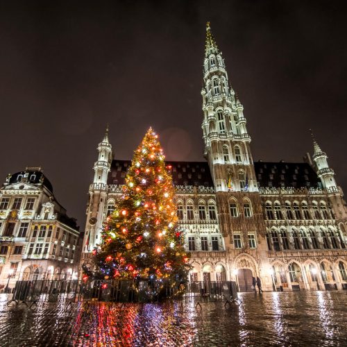 Brussels by light sapin de noêl Grande-Place